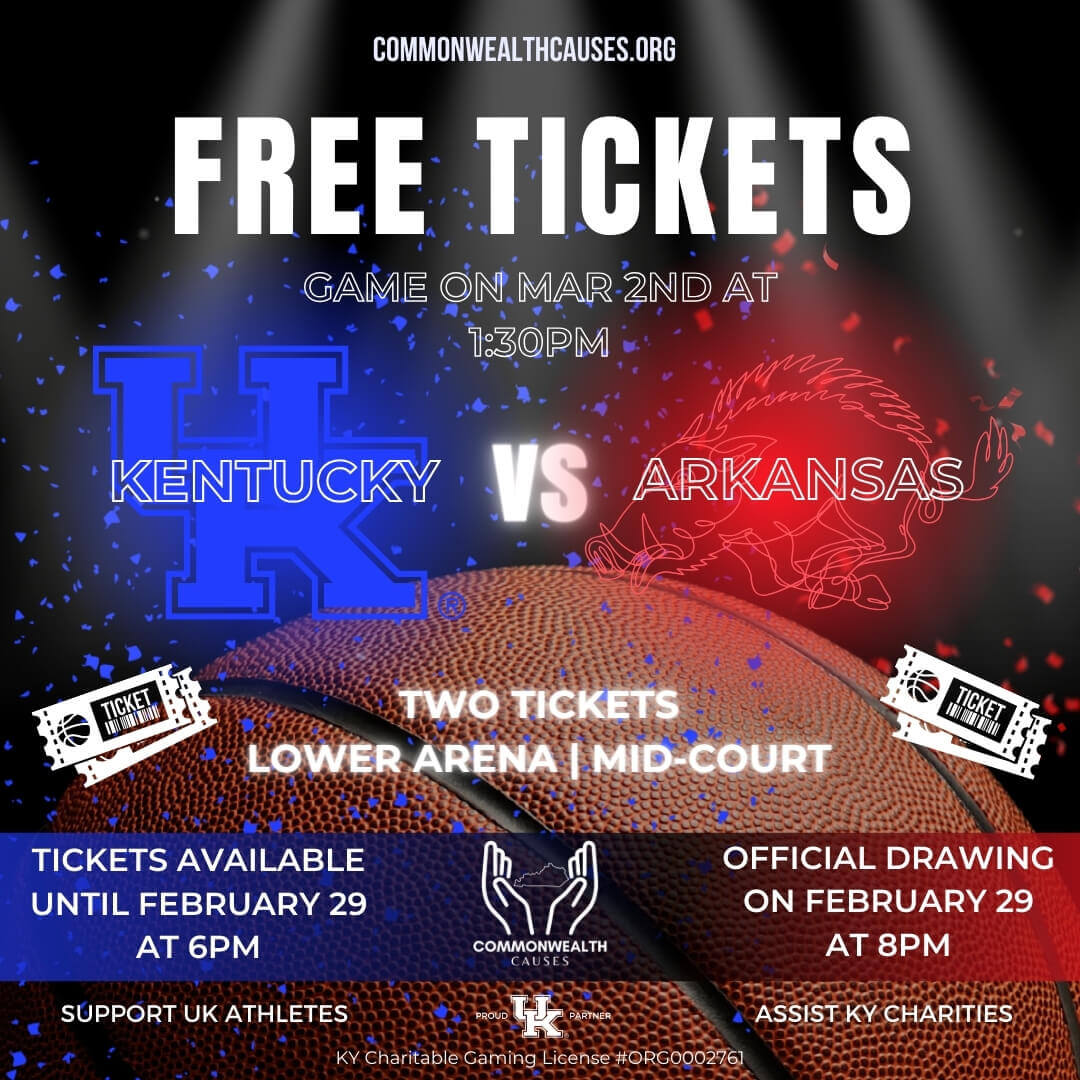 FREE RAFFLE Two UK vs Arkansas Men's Basketball Game Tickets (Mid